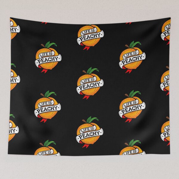 Item preview, Life Is Peachy Peach Tattoo - Fruit Tattoo - Retro Tattoo designed and sold by propellerhead.