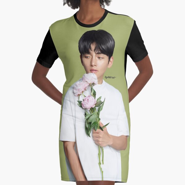 Floral Ji Chang Wook Graphic T-Shirt Dress