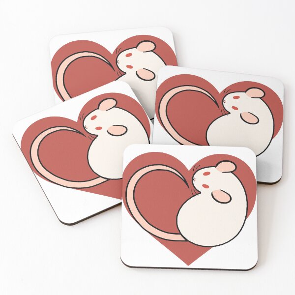 Item preview, Heart Rat - Pink Eyed White designed and sold by Ratfrens.