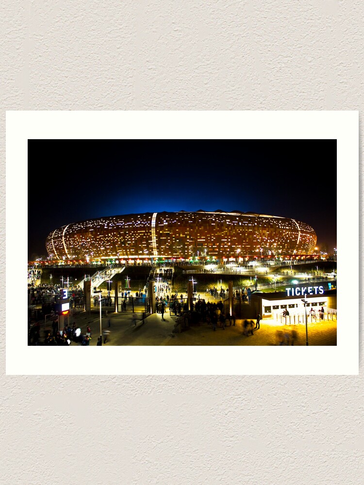 Fnb Stadium National Stadium Soccer City The Crowd Art Print By Ratmandude Redbubble