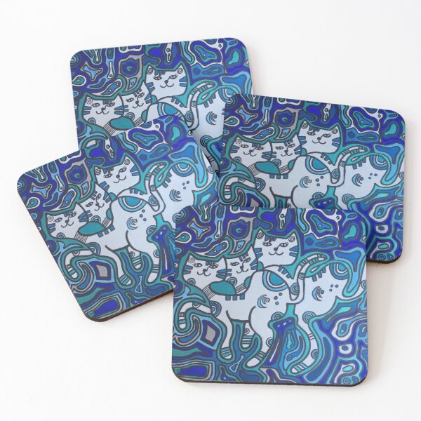 Item preview, CrazyCats, blue designed and sold by Uta Daniel.