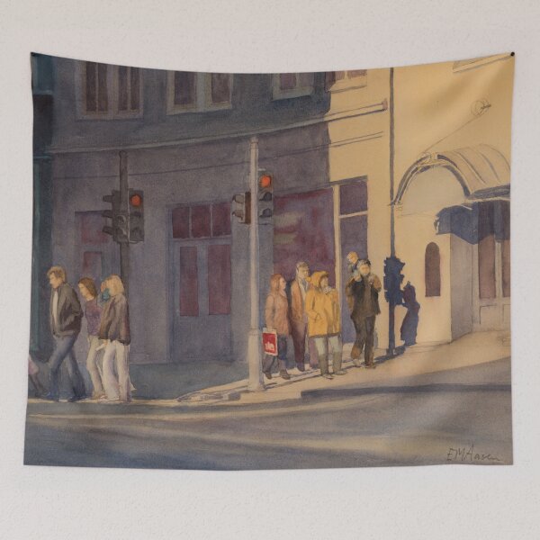 Item preview, Sun in the City - watercolour painting by Einar Aasen designed and sold by Einar Aasen.