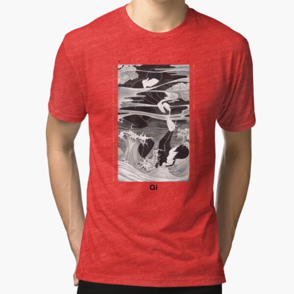 Qi by Moonassi (Black Font) Tri-blend T-Shirt