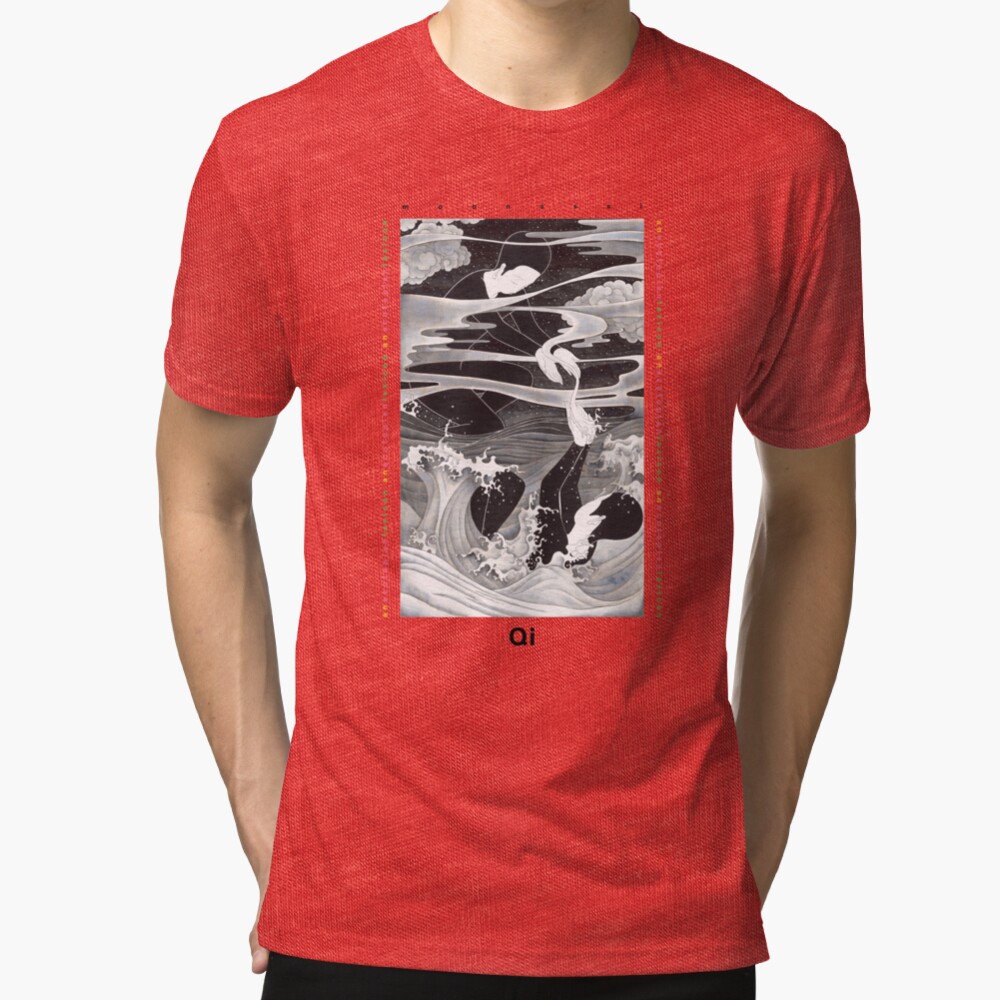 Qi by Moonassi (Black Font) Tri-blend T-Shirt
