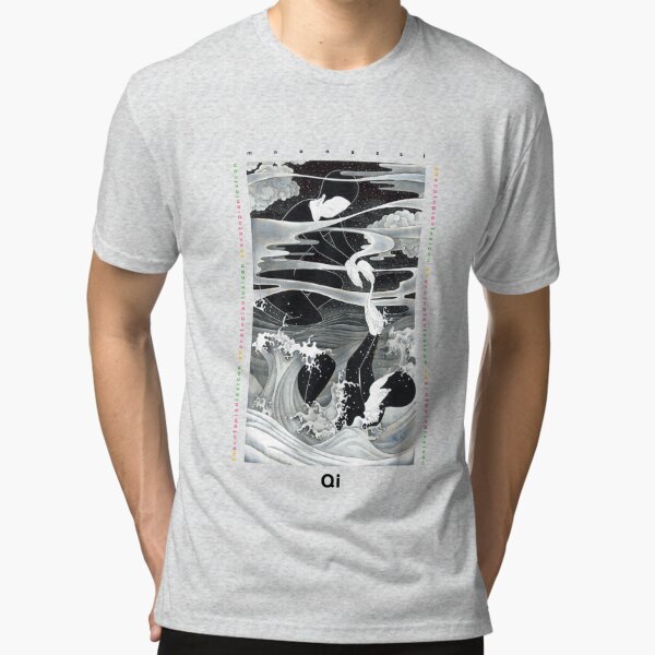 Qi by Moonassi (Black Font) Tri-blend T-Shirt