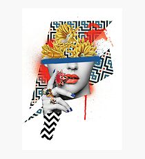 Flower Pot Head Photographic Print