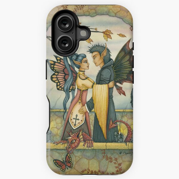 Autumn Fairies and Baby Dragon iPhone Tough Case
