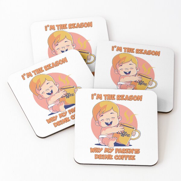 Item preview, Cute Baby Body I'm the reason why my parents drink coffee 03690 designed and sold by HustleChicken.