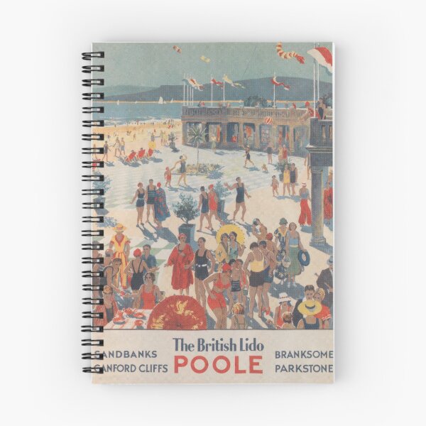Item preview, Poole, England; The British Lido; Vintage Travel Poster designed and sold by vintagevivian.