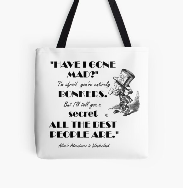 Alice In Wonderland Quote Tote Bag for Sale by maryedenoa