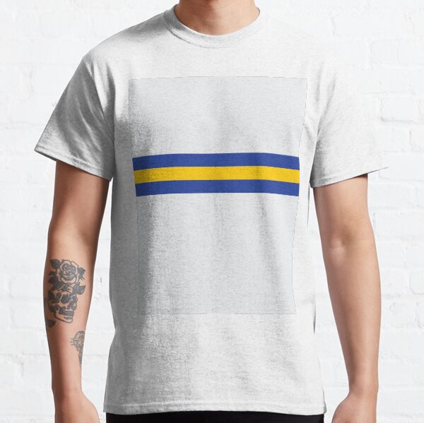 Leeds White Blue & Yellow Colours Bar Design Classic T-Shirt