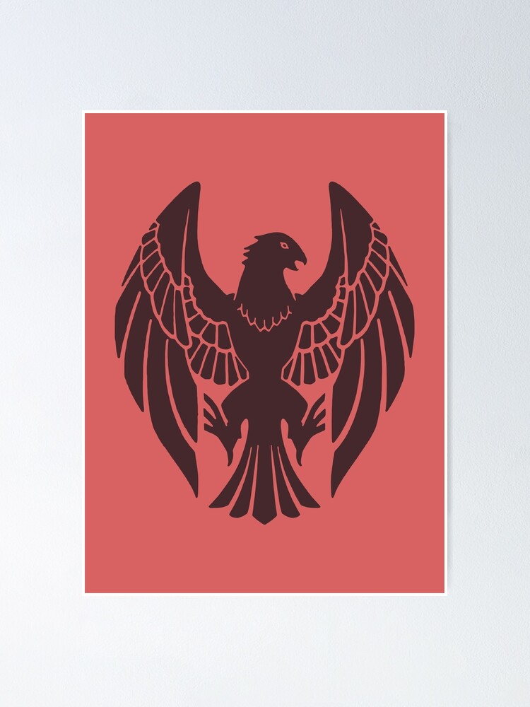 fire-emblem-three-houses-black-eagles-emblem-colored-poster-by-swish-design-redbubble