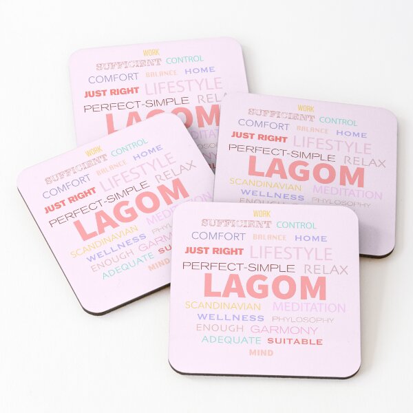 Artikelvorschau, Konzept der skandinavischen Lebensphilosophie von Lagom entworfen und verkauft von Vgdesign4.