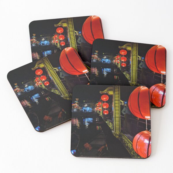 Item preview, Red paper lanterns on a bridge designed and sold by 8kPzGZjJ20Rj.