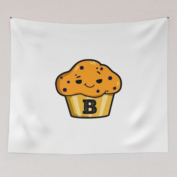 Item preview, Alphabet Letter B Cute Muffin     designed and sold by kidsmonogram.