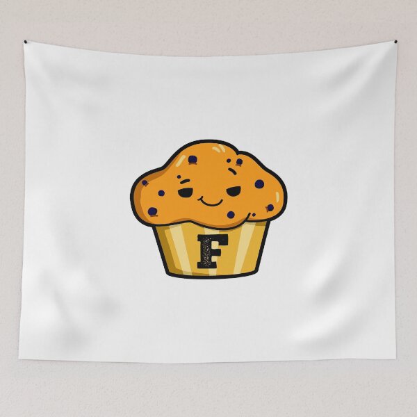 Artikelvorschau, Alphabet-Buchstabe F Nettes Muffin entworfen und verkauft von kidsmonogram.