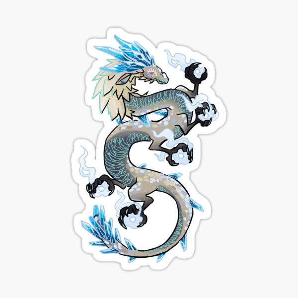 Ice Dragon Stickers Redbubble - roblox dragon decals