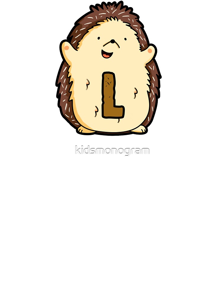 Alphabet Letter L Cute Hedgehog Hug Kids T Shirt By Kidsmonogram Redbubble