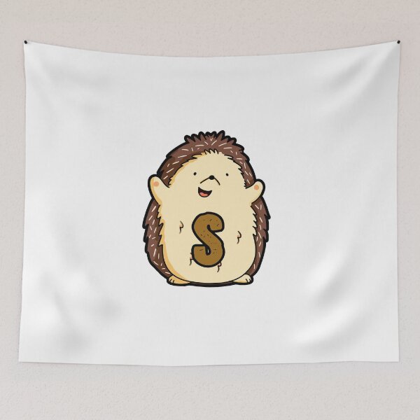 Item preview, Alphabet Letter S Cute Hedgehog Hug    designed and sold by kidsmonogram.