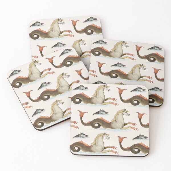 Item preview, Hippocampus & Fish Pattern designed and sold by AJHateley.