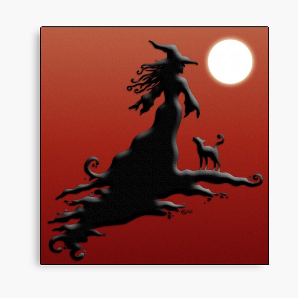 Witch's Silhouette - Prints and Cards Canvas Print