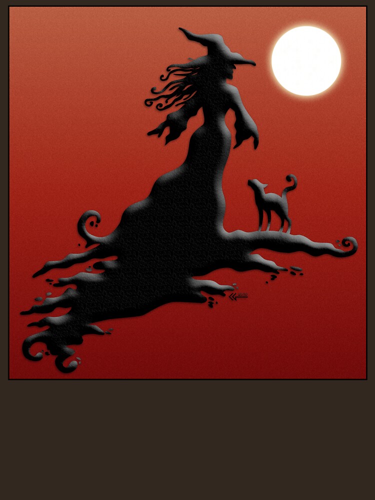Witch's Silhouette - Clothing and Stickers by CGafford