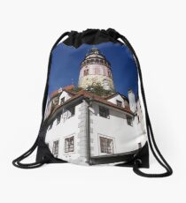 Cesky Krumlov Tower Drawstring Bag