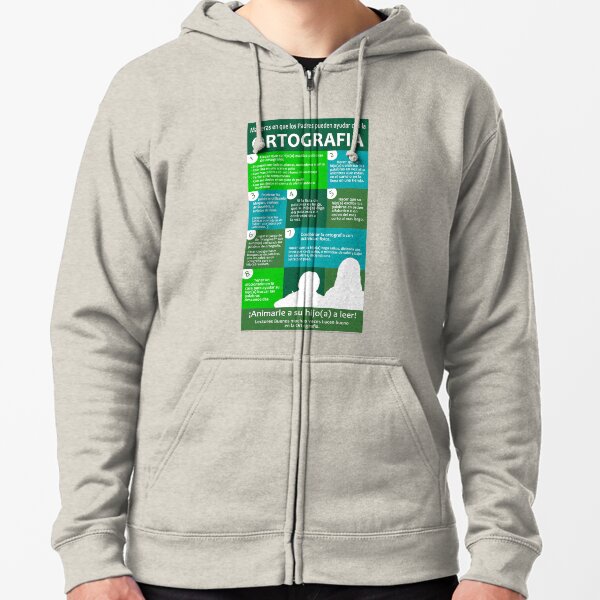 Ways Parents Can Help with Spelling - Spanish Version Zipped Hoodie