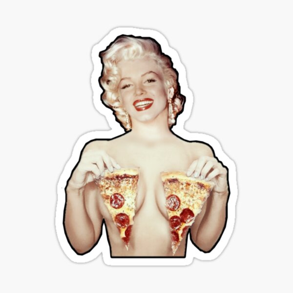 Marilyn Monroe- Pizza Sticker for Sale by IndecentDesigns