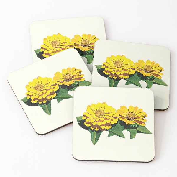 Item preview, Twin Yellow Zinnias designed and sold by Susan Savad.