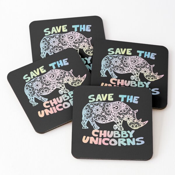 Item preview, Save the Rhino Chubby Unicorn Rainbow designed and sold by thrilla.
