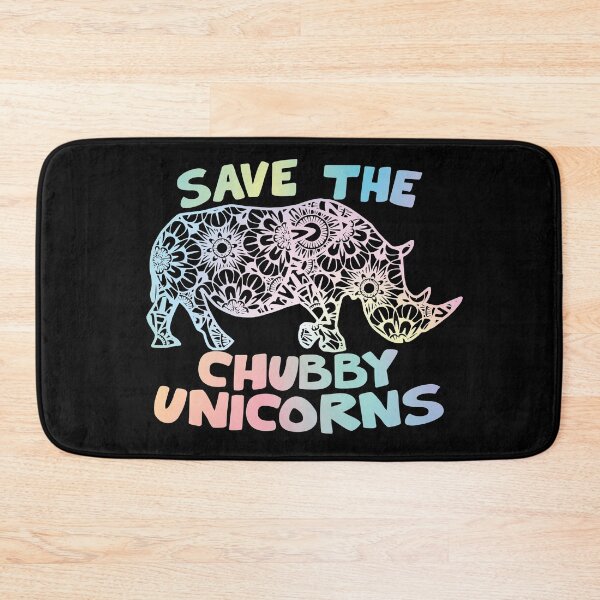 Item preview, Save the Rhino Chubby Unicorn Rainbow designed and sold by thrilla.