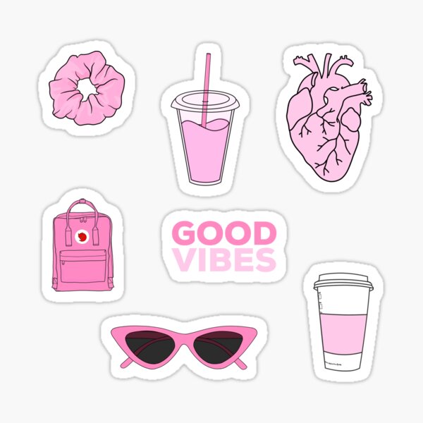 Pack autocollant esthétique rose | Sticker