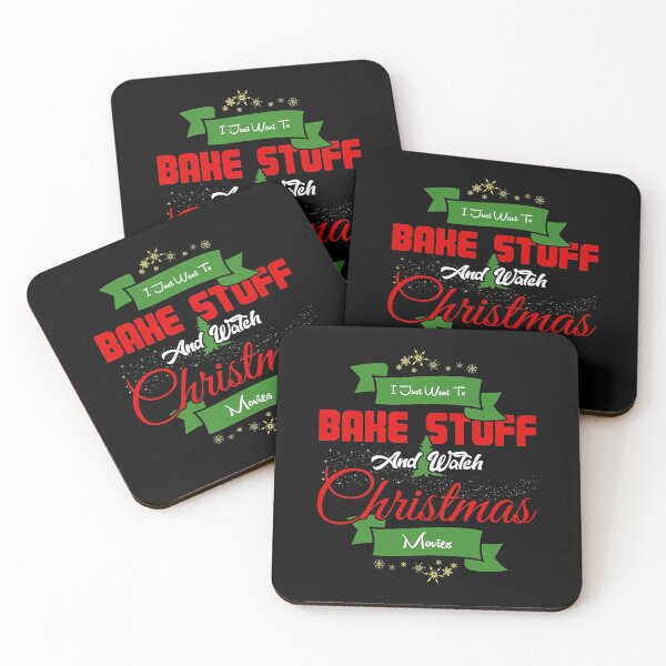 Item preview, I Just Want to Bake Stuff and Watch Christmas Movies print designed and sold by tronictees.