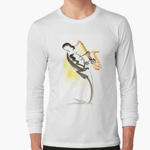 Jazz Saxophone Musician Long Sleeve T-Shirt