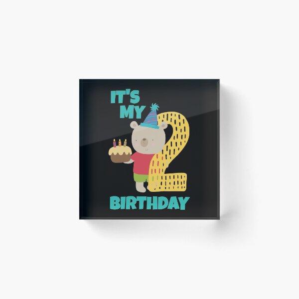 Item preview, It's My 2nd Birthday, Happy 2nd Birthday, Happy second Birthday Bear Design for boys and girls designed and sold by marosharaf.