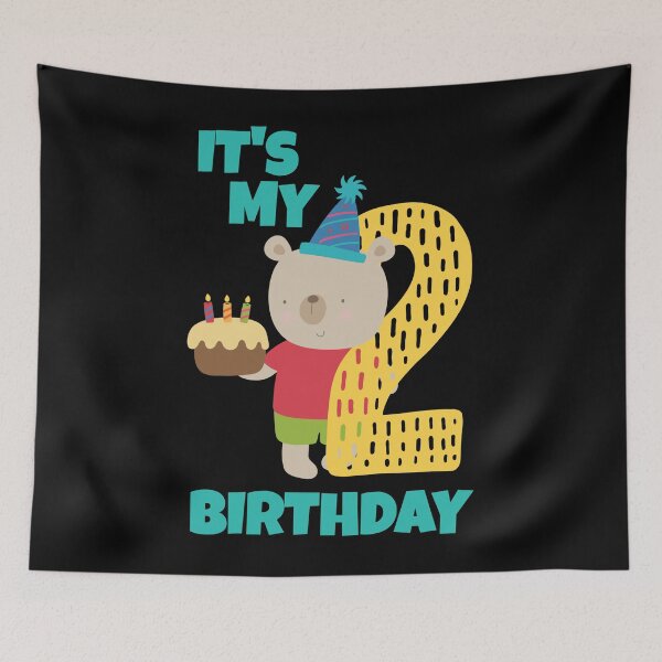 Item preview, It's My 2nd Birthday, Happy 2nd Birthday, Happy second Birthday Bear Design for boys and girls designed and sold by marosharaf.