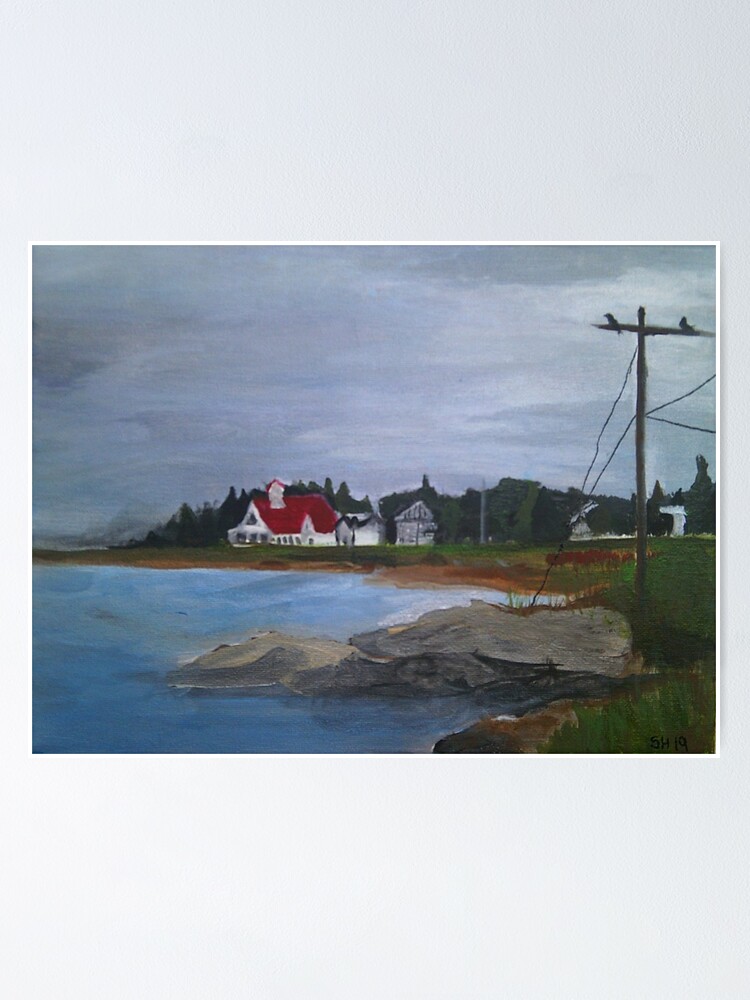 "Popham Beach Maine Acrylic Painting" Poster for Sale by Galactica143