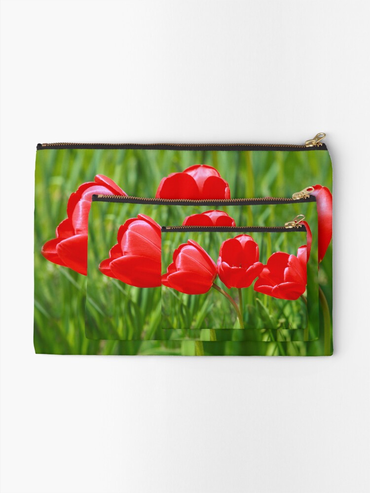 Alternate view of Three Tulips Zipper Pouch