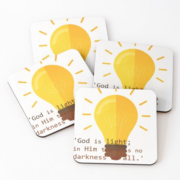 Item preview, 'God is light' bulb, bible verse art designed and sold by Little Seeds  Uk.