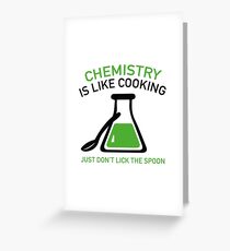 Chemie ist wie Kochen Grußkarte
