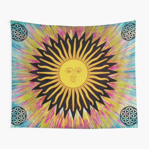 Psychedelic Sun Star / Bohemian Zen Hippie Festival Tapestry