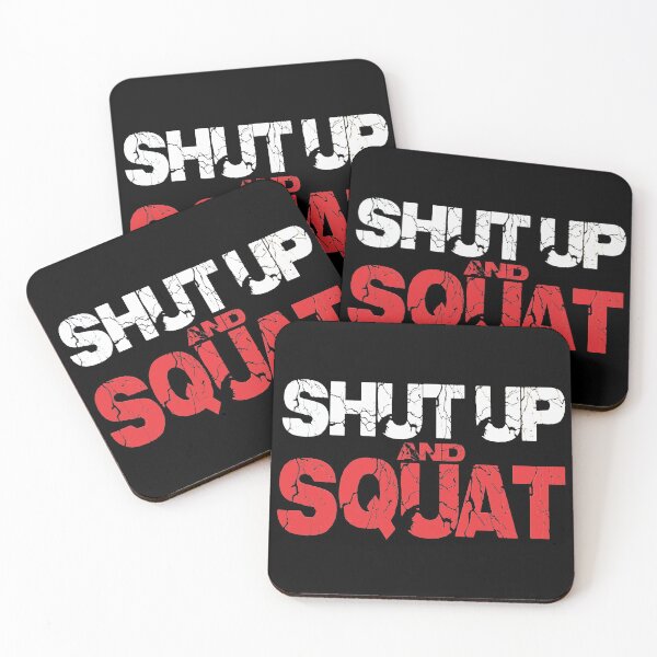 Item preview, SHUT UP AND SQUAT White & Red designed and sold by Awgie-Dawg.