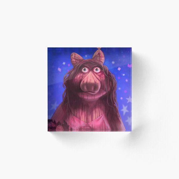 Muppet Maniacs - Ms. Piggy as Carrie Acrylic Block