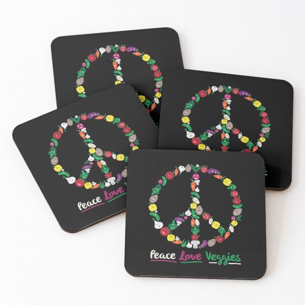 Item preview, Peace Love Veggies Vegetable Lover Gift For Vegans designed and sold by Creekman Designs.