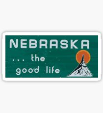 Pegatina Nebraska. . .¡La buena vida! Camisa NE: #nebraskalove