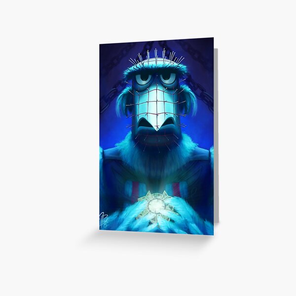 Muppet Maniac - Sam the Eagle as Pinhead Greeting Card