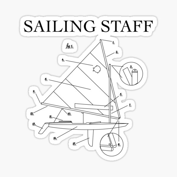 Sailing Staff T-shirt design Sticker