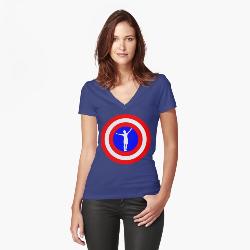 Item preview, Fitted V-Neck T-Shirt designed and sold by engagingdata.