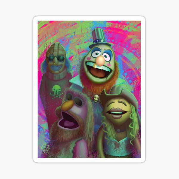 Muppet Maniac - Electric Mayhem as the Firefly Family Sticker
